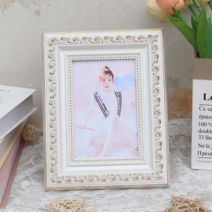 北欧实木相框摆台6寸7寸8寸相框打印洗照片情侣结婚照画框挂墙框
