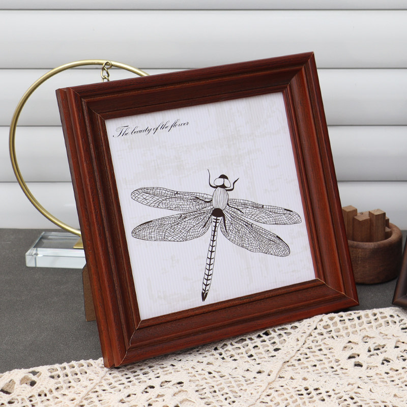 鸿麓复古实木相框横竖两用画框