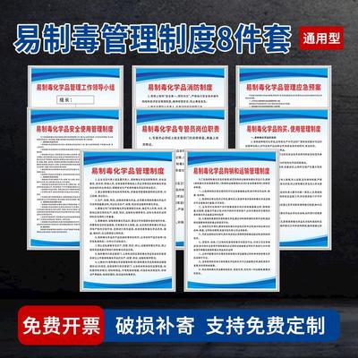 易制毒化学品管理制度仓库安全保管应急预案化学品消防墙贴标识牌