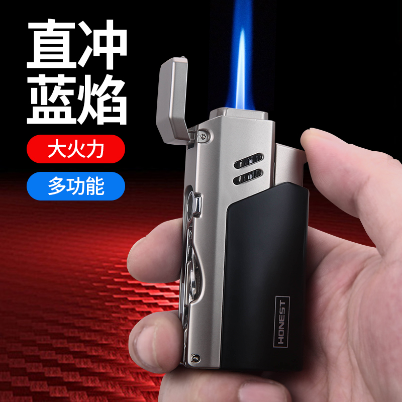 HONEST直冲蓝焰雪茄多功能打火机