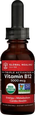 美国代购Global Healing Vitamin B12 Tri-Blend, 5000 mcg Organ
