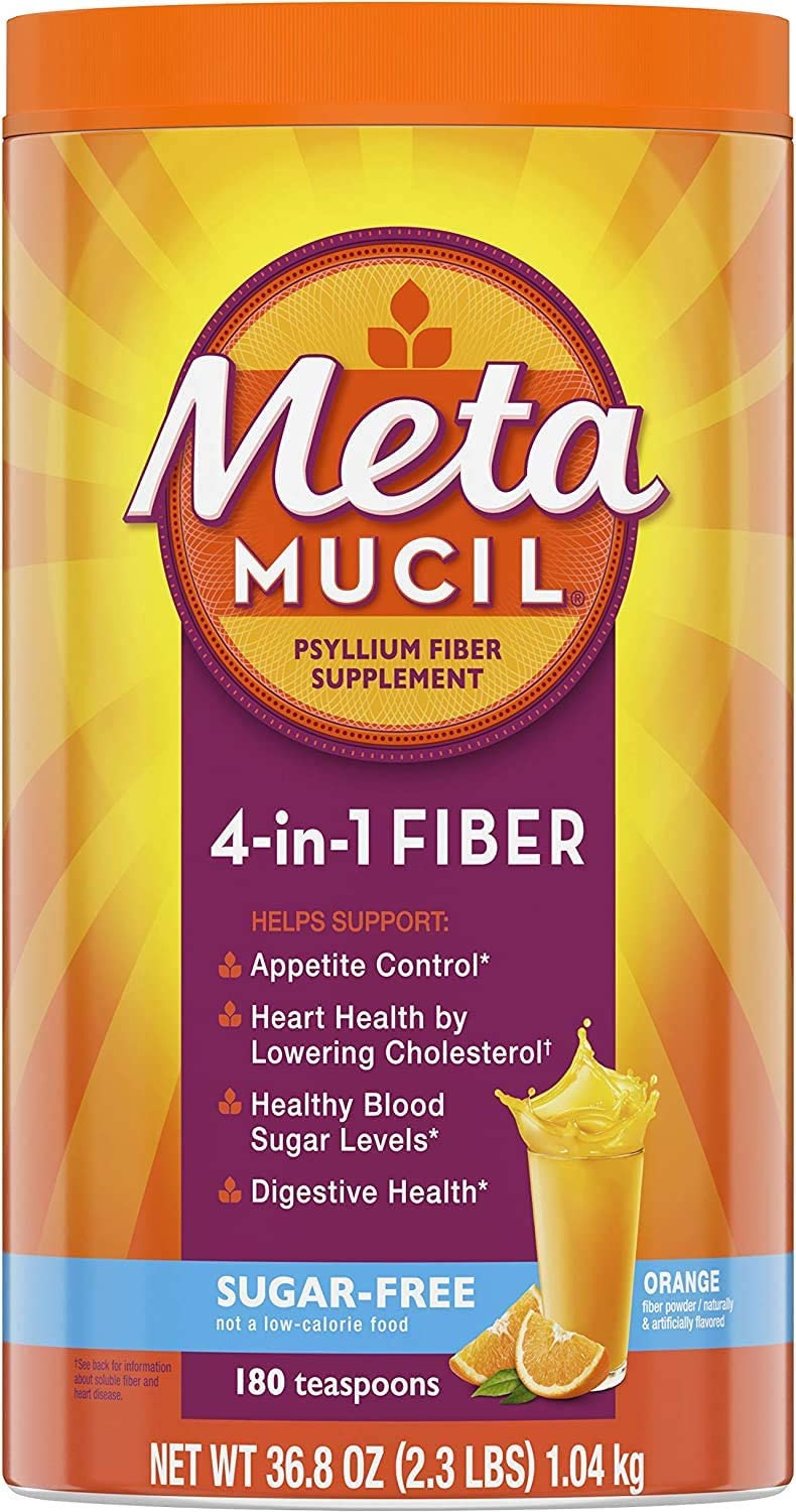 Metamucil Fiber Supplement, 180 Servings, 4-in-1 Psy 宠物/宠物食品及用品 马匹保健护理 原图主图