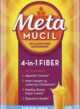 Metamucil Fiber Supplement, 180 Servings, 4-in-1 Psy