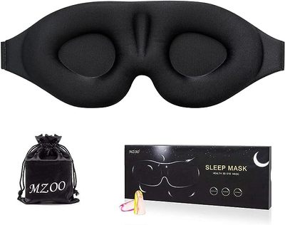 MZOO Sleep Eye Mask for Men Women, 3D Contoured Cup