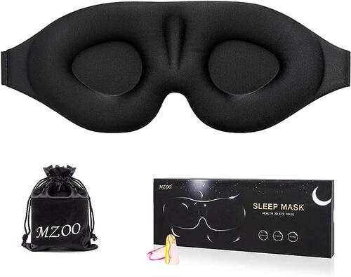 MZOO Sleep Eye Mask for Men Women, 3D Contoured Cup