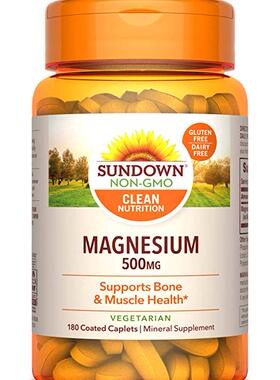Sundown Magnesium, 500 mg (180 Coated Caplets) Mineral Suppl