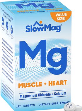 SlowMag Mg Muscle + Heart Magnesium Chloride with Calcium Ta