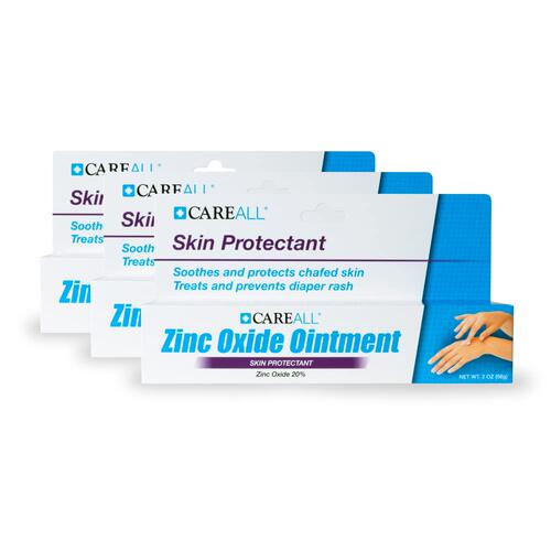 CareALL 3 Pack 2oz Zinc Oxide 20% Skin Protectant Barrier
