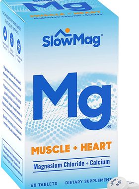 SlowMag Mg Muscle + Heart Magnesium Chloride with Calcium Su