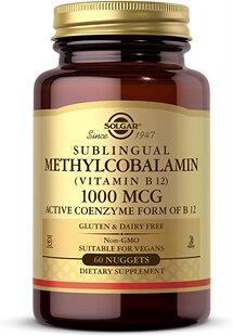 代购Solgar Methylcobalamin (Vitamin B12) 1000 mcg, 60 Nugg