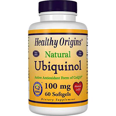Healthy Origins Ubiquinol Soy Free/Non-GMO Gels, 100 Mg, 60