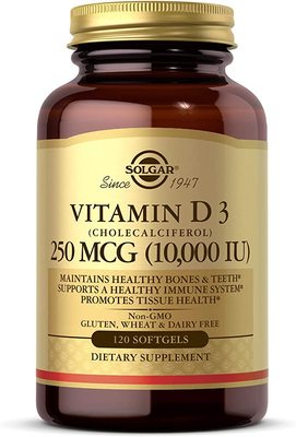 美国代购Solgar Vitamin D3 (Cholecalciferol) 250 MCG (10,000