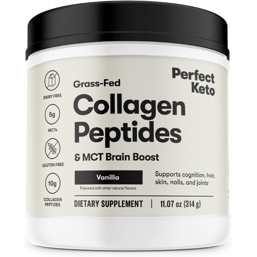 Perfect KETO Collagen Powder with MCT Oil, Grassfed, GF, Mul
