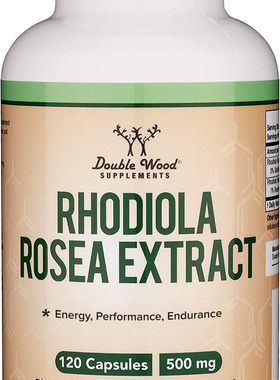 美国代购Rhodiola Rosea Supplement 500mg, 120 Vegan Capsules