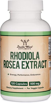 美国代购Rhodiola Rosea Supplement 500mg, 120 Vegan Capsules