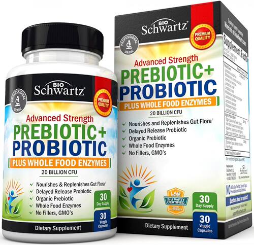美国代购Probiotic & Prebiotic Digestive Health Capsules - 30