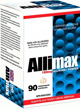 Allimax 180mg 90 Capsules. Allicin Garlic Supplement