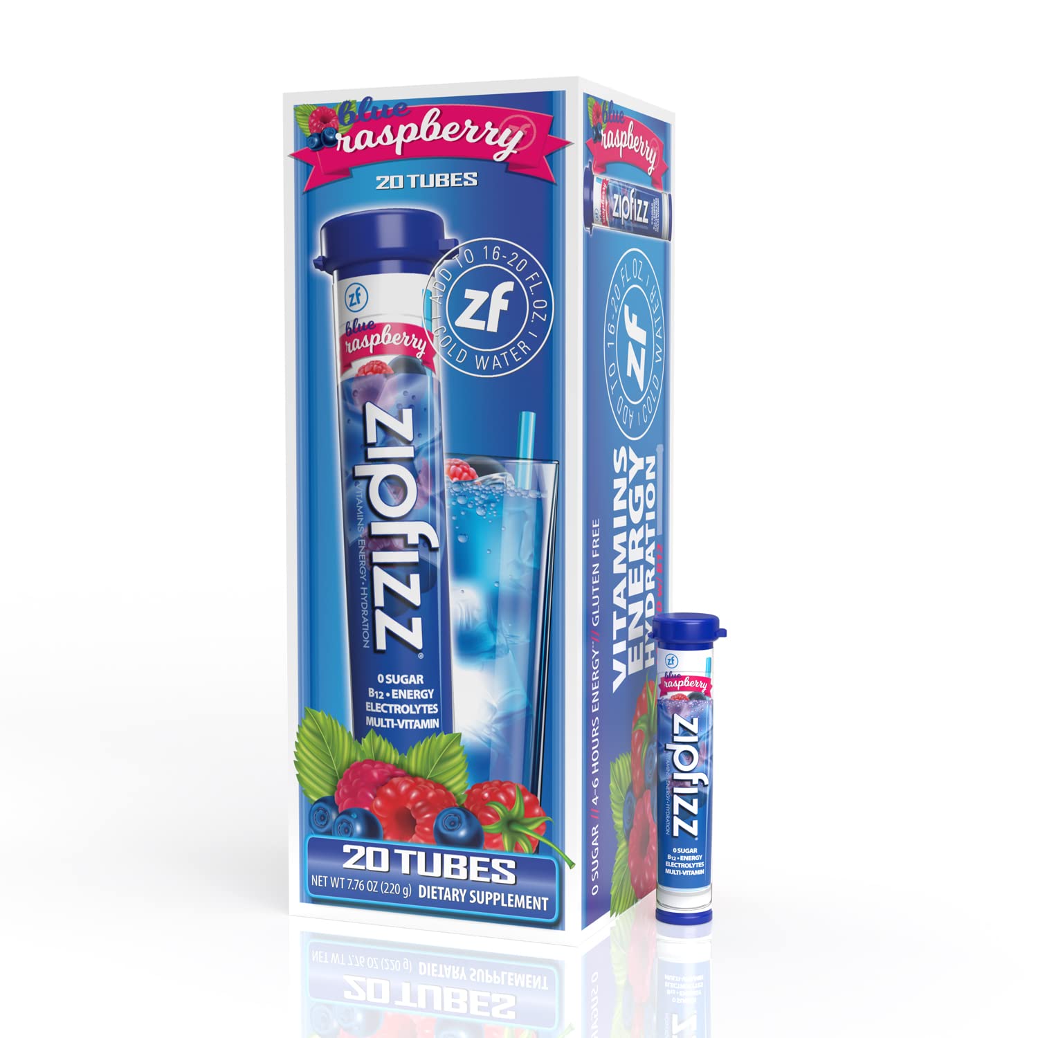 Zipfizz Energy Drink Mix, Electrolyte Hydration Powd