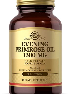 代购Solgar Evening Primrose Oil 1300 mg, 60 Softgels