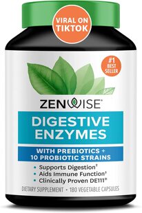 美国代购Zenwise Health Digestive Enzymes Plus Prebiotics & P