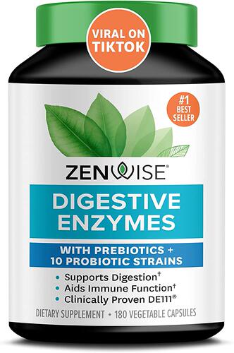 美国代购Zenwise Health Digestive Enzymes Plus Prebiotics & P