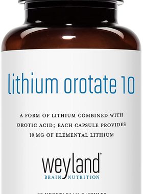 美国代购Weyland Brain Nutrition: Lithium Orotate 10mg (1 Bot