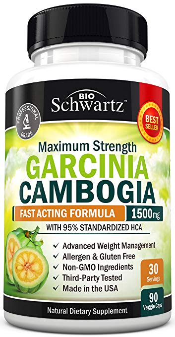 Garcinia Cambogia 95% HCA Pure Extract with Chromium. Fast A