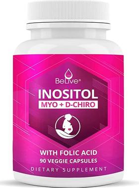 美国代购BeLive Myo-Inositol & D-Chiro Inositol Capsules - 90