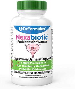DrFormulas Probiotics for Women with Cranberry Pills, Fiber