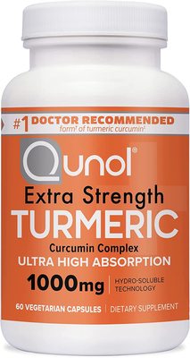 Turmeric Curcumin Capsules, Qunol 1000mg Extra Stren
