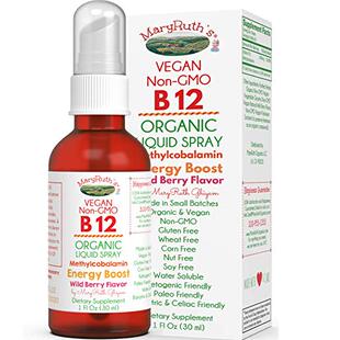 Organic Vitamin B12 (Methylcobalamin) Liquid Sublingual Spra
