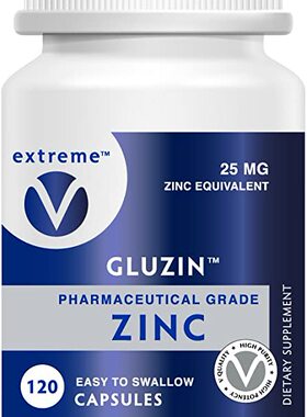 ZINC - Gluzin -  Grade HIGH Absorption Zinc, 25MG, S
