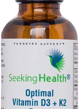 Optimal Vitamin D3 + K2 Drops, Support Healthy Bone