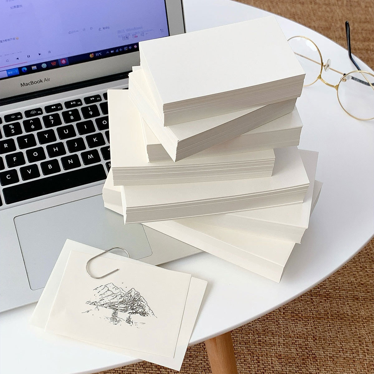 蒙肯纸100g手帐纸砖轻质活页本内页内芯A6A7M5不洇墨保护视力米黄