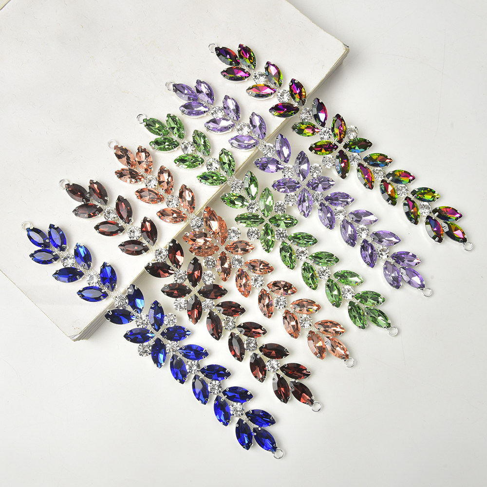 彩色马眼玻璃水钻短链铜材质花链服装领口腰封装饰钻链鞋包配件,饰品/流行首饰/时尚饰品新,其他DIY饰品配件,淘宝优惠券,粉丝福利购,淘宝优惠卷