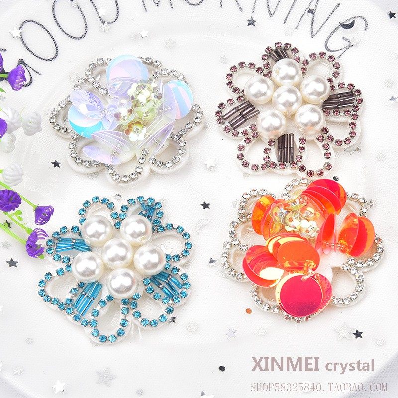 热销 花型珍珠亮片水钻布贴图手缝DIY补丁服装包包鞋创意饰品材料|ruв категории домашний ткань, швейная diy материалов, инструментов и готовой продукции, швейная diy аксессуары/аксессуары/аксессуары, ткань паста - от Buy2taobao.com для оказания профессиональной услуги покупки агента Taobao