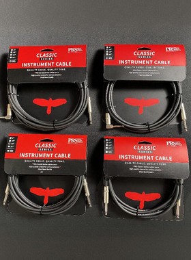 PRS电吉他连接线黑色彩色3米双直头直弯头降噪耐用不打结