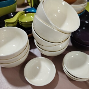 免洗洁精陶瓷餐具兔子品牌汤面碗4.5寸饭碗水洗就干净不沾油碗盘