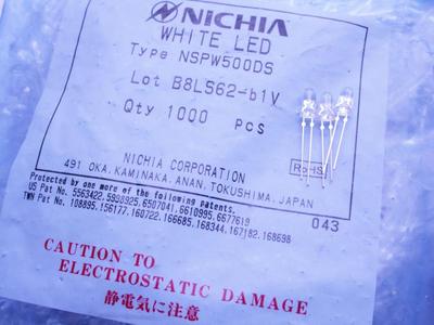 NSPW500DS BS B D超亮白光F5进口发光二极管日本日亚NICHIA 铜脚