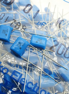 进口CBB发烧功放电容0.1uF104K 375V 400v脚距10 日本Nitsuko日通