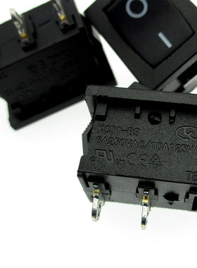 船型开关中讯KCD1-B3电源开关2脚2档6A250V 10A125VAC 21*15mm