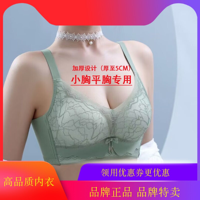 纳芙夫人文胸女聚拢小胸加厚5CM