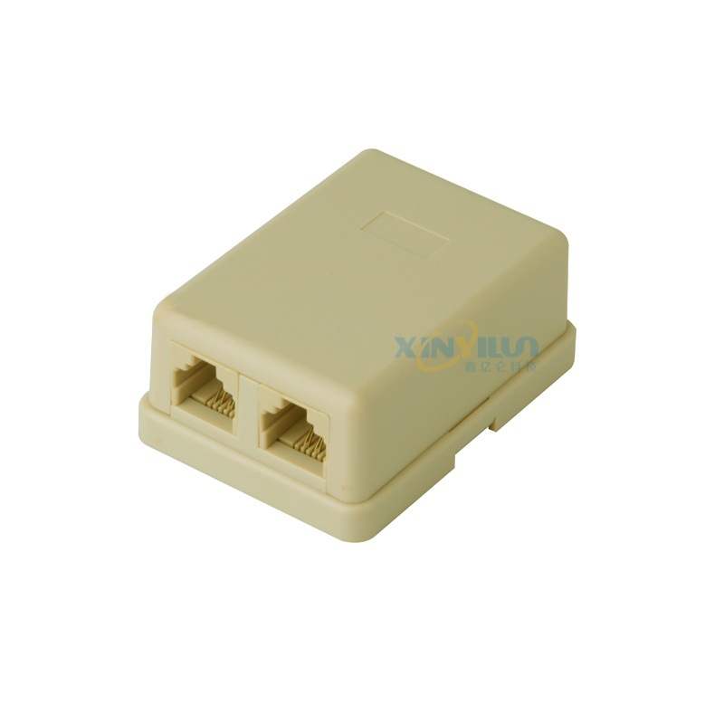 电话接线盒 RJ11分线盒 6P4C 美式电话分线器 双孔接线盒 终端盒