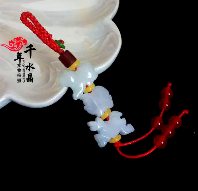 天然翡翠属虎随身吉祥物2026年三合六合钥匙扣旺运手链