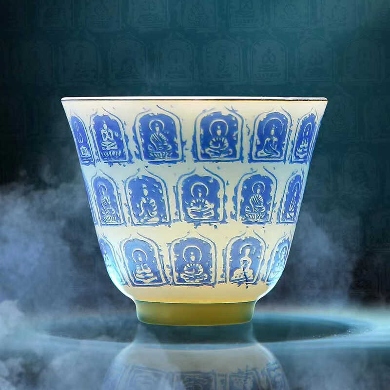 敦煌莫高窟千佛万变茶杯陶瓷功夫茶杯