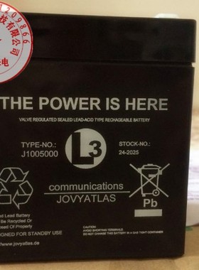 THE POWER IS HERE蓄电池TYPE-NO:J1005000 L3 STOCK-NO:24-2025