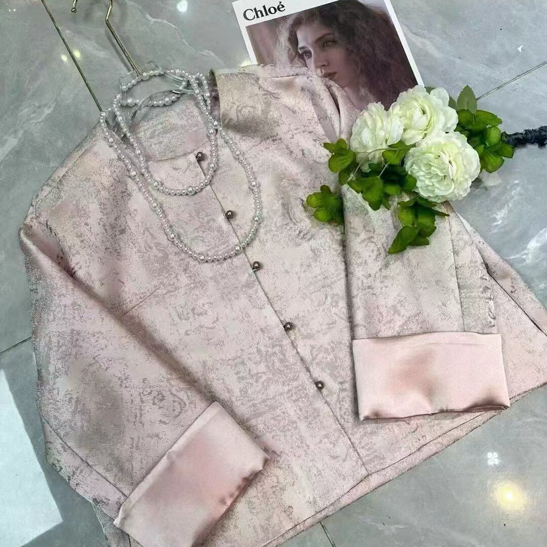 MOM冬上新爆款真丝混纺提花国风短外套(含30真丝)YS29-G206