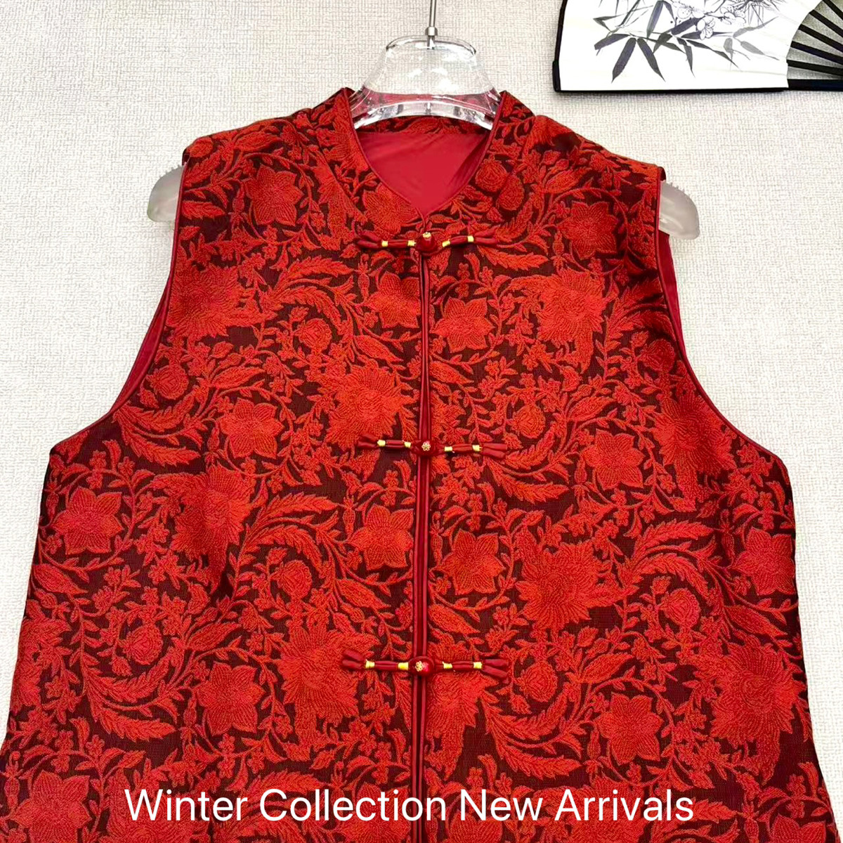 布谷-26年早春中式高级盘扣提花马甲（含70真丝）ys-3496,女装/女士精品,马夹,淘宝优惠券,粉丝福利购,淘宝优惠卷