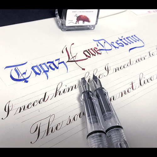 【平行钢笔】BANMI-花体英文哥特体鸭嘴钢笔美工笔藏文透明钢笔 - 封面