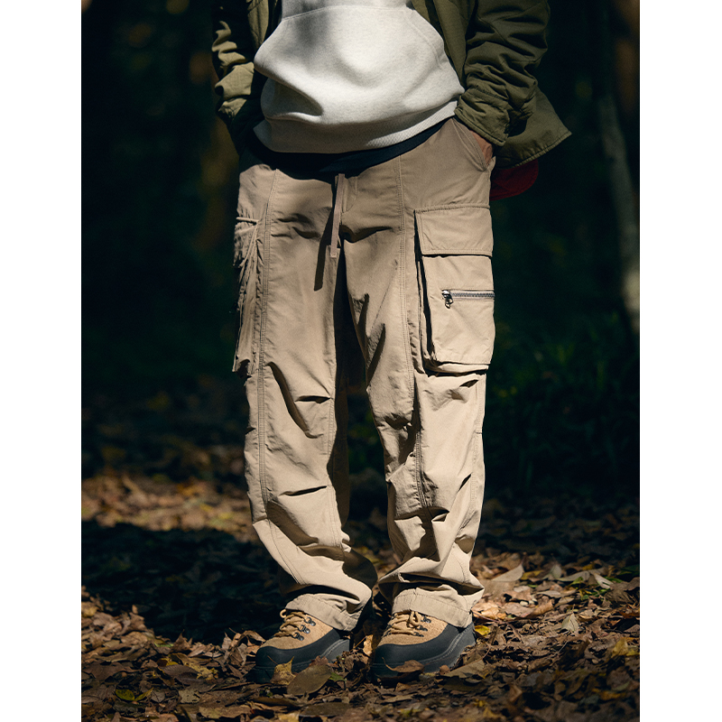 日系男士加绒保暖工装裤